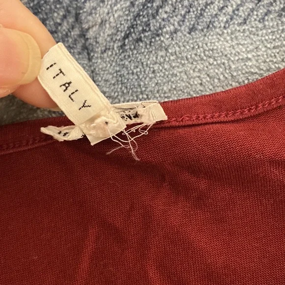 Hermes Paris burgundy red long sleeve top - Picture 3 of 7